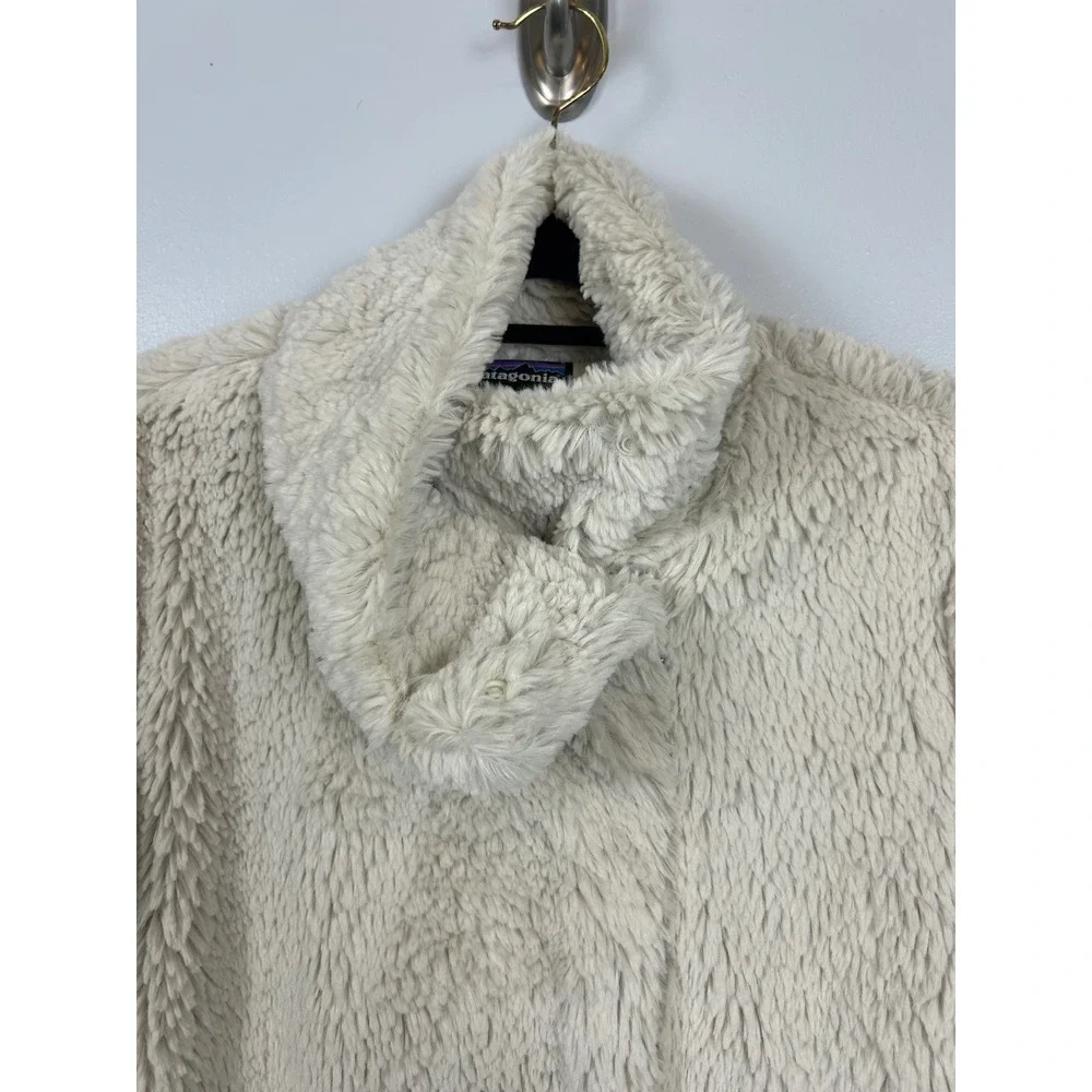 Patagonia W's Pelage Fleece Zip Up Jacket Linen Cream‎ XS Faux Fur Cozy Warm